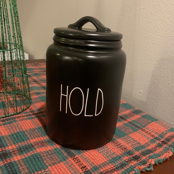 Rae Dunn Other - Rae Dunn Large Black Hold Canister